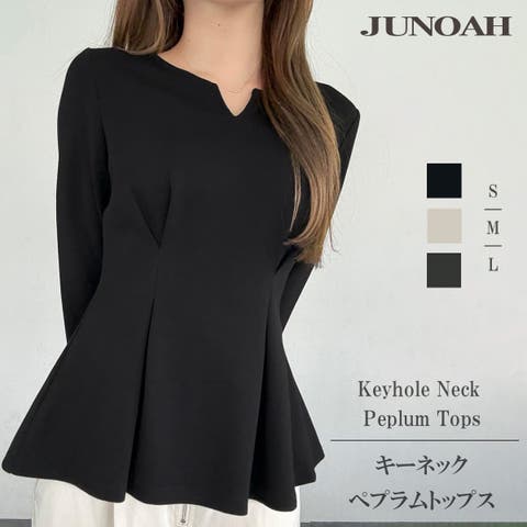 JUNOAH（ジュノア） | キーネックペプラムトップス