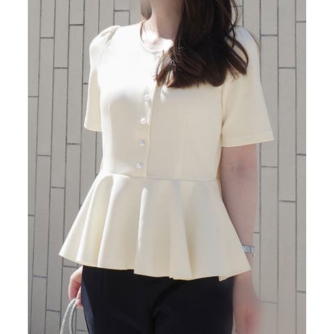 junoah（ジュノア） | カットオフパフスリーブペプラムトップス