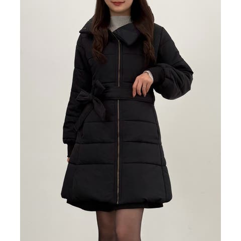 JUNOAH（ジュノア） | CENEA　2wayフロントジップミドル中綿コート