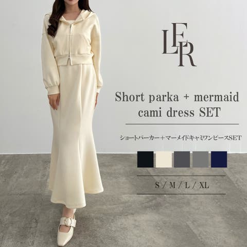 JUNOAH（ジュノア） | CENEA　ショートパーカー＋マーメイドキャミワンピースＳＥＴ