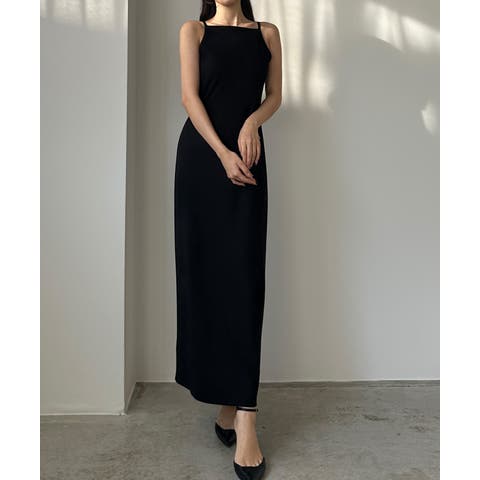 Louere(ルエレ) | Louere 【取り外し可能パット付き】アメスリストレッチキャミワンピース