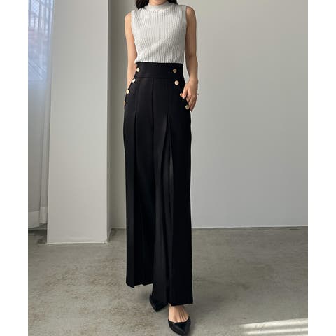 Louere(ルエレ) | Louere ハイウエストタックマリンセミワイドパンツ