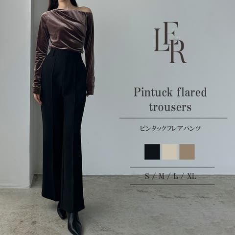 Louere（ルエレ） | Louere　ピンタックフレアパンツ