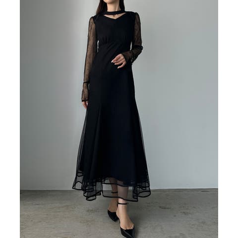 Louere（ルエレ） | Louere　チョーカーデザインチュールマーメイドワンピース