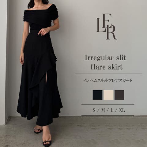 Louere（ルエレ） | Louere　イレヘムスリットフレアスカート