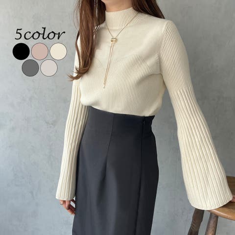 JUNOAH（ジュノア） | フレアスリーブビスチェニット