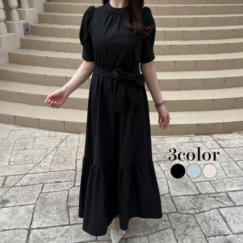 JUNOAH（ジュノア） | リボンティアードワンピース