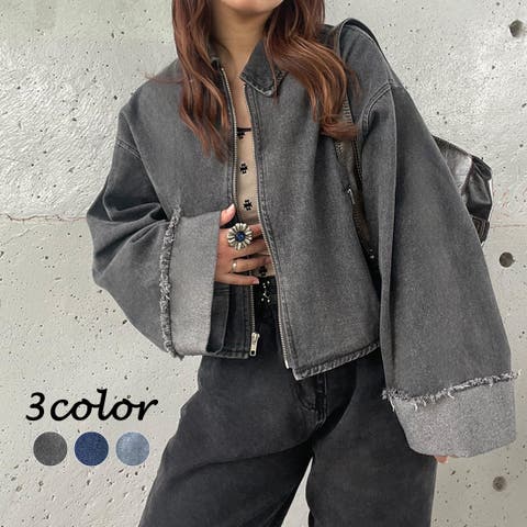 JUNOAH（ジュノア） | デニムオーバーサイズショートジャケット