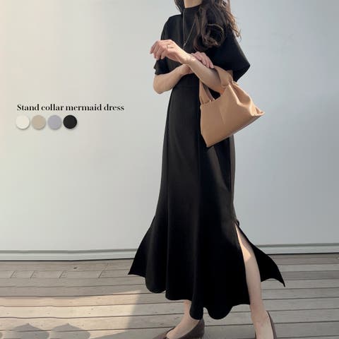 LAUIR(ー) | スタンドカラーマーメイドワンピース
