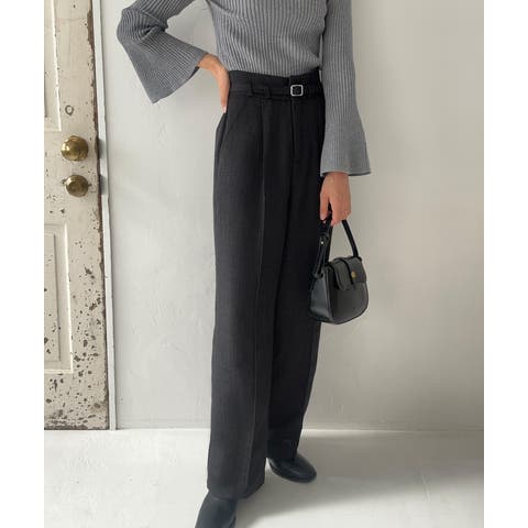 LAUIR（ー） | ツイードハイウエストパンツ