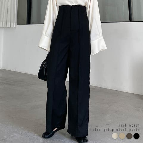 Louere（ルエレ） | Louere　ハイウエストストレートピンタックパンツ