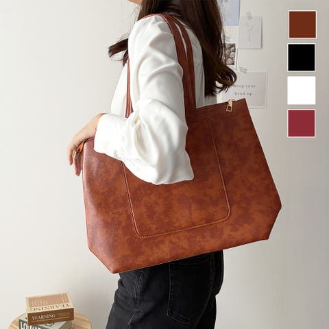 Amulet（アミュレット） | フェイクレザートートバッグ レディース 軽量 大容量 A4収納 通勤 通学 肩掛け マザーズバッグ シンプル おしゃれ 大人 上品 人気 バッグ