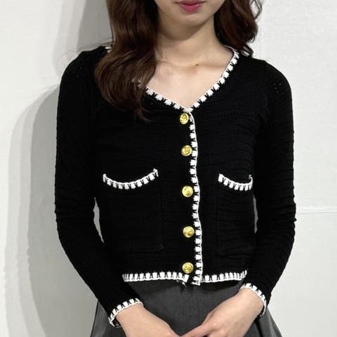 marcydorn（マーシードルン） | モノトーンニットカーディガン ショートトップス ニット カーディガン
