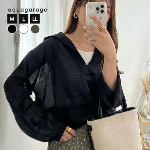 aquagarage（アクアガレージ） | 透け感が大人可愛いシアーパーカー