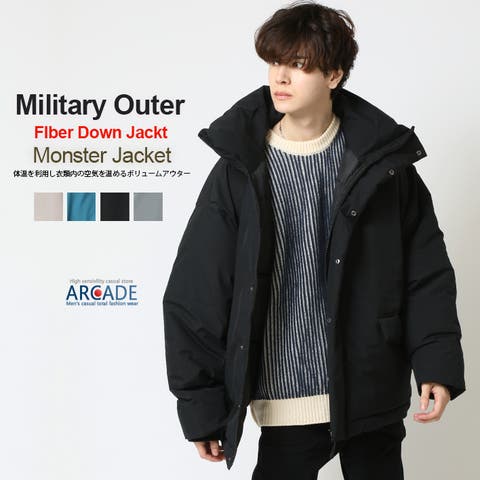 ANT ブラック ダウン 水沢ダウンジャケット