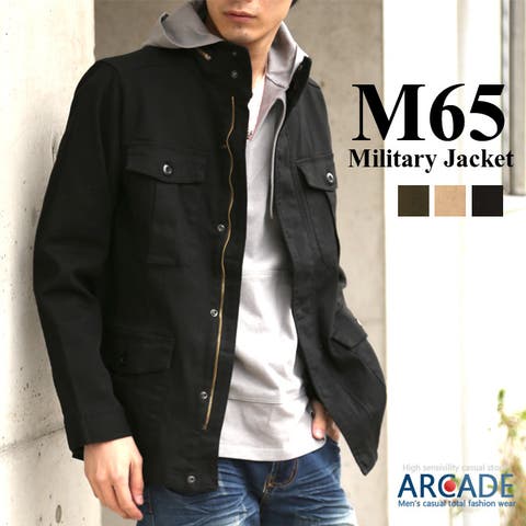 ARCADE（アーケード） | ジャケット メンズ M-65 ミリタリージャケット ストレッチ素材 M65 アメカジ ミリタリー メンズジャケット メンズファッション アウター フライトジャケット
