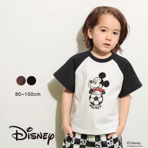 BRANSHES（ブランシェス） | 【Disney/ディズニー】サガラ刺繍ラグラン半袖Tシャツ