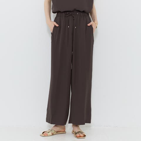 coca（コカ） | 【接触冷感・イージーケア】セットアップ対応！とろみツイルイージーワイドパンツ〈26ss新色登場〉