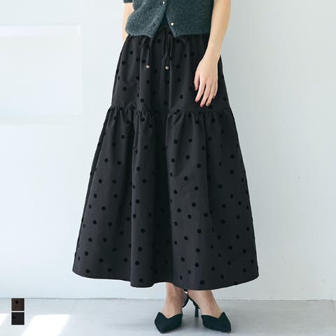 MECRE　ジャガードペンシルスカート　ブラック　メクル　M　黒　ロング　マキシ RO ファッション MECRE ジャガードペンシルスカート ブラック