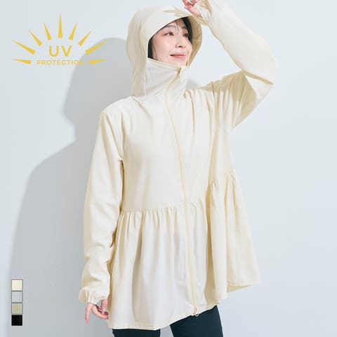 coca（コカ） | 【予約開始】UV対策も可愛さも叶える、UVカットティアードパーカー