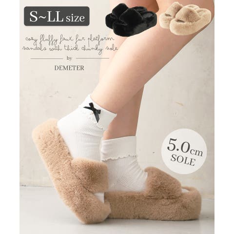 DEMETER(デメテル) | 【25年秋冬新作】厚底 プラットフォーム ファーサンダル