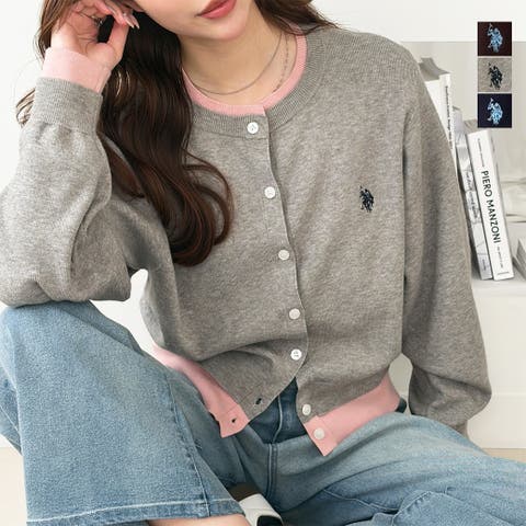 GeeRA（ジーラ） | 【Ｕ．Ｓ． ＰＯＬＯ ＡＳＳＮ．】レイヤード風バイカラーカーデ