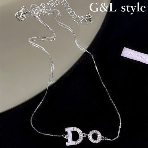 G&L Style（ジーアンドエルスタイル） | アルファベットモチーフストーンネックレス　10138