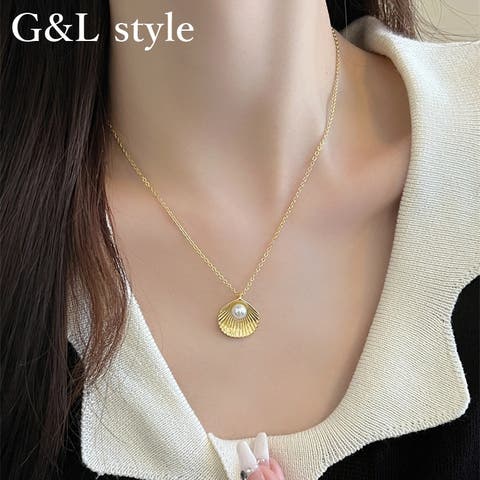 G&L Style（ジーアンドエルスタイル） | シェルモチーフパールネックレス　10163