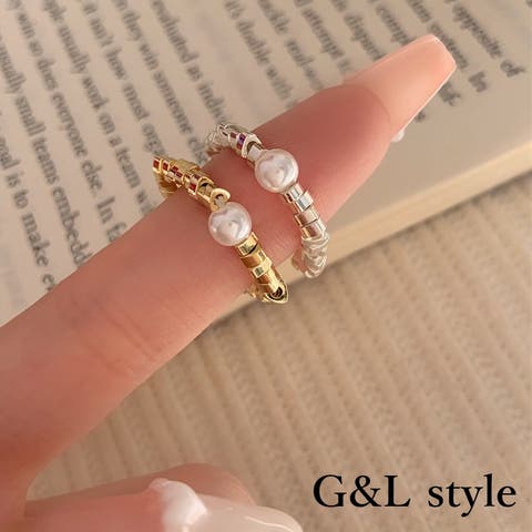 G&L Style（ジーアンドエルスタイル） | ゴールド・シルバー　パールリング　10164