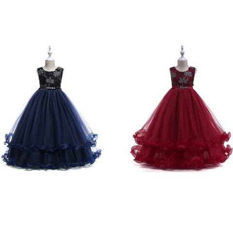 Amiyo(アミヨ) | フラワー刺繍リボンチュールドレス 10453