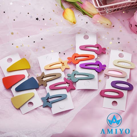 Amiyo（アミヨ） | キッズカラフルヘアピン4点セット　8530