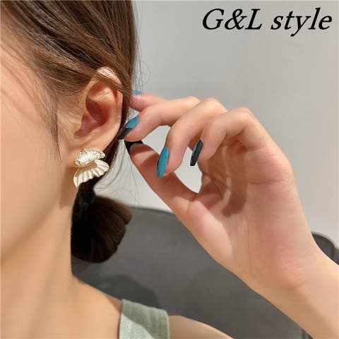G&L Style（ジーアンドエルスタイル） | ゴールドフレームモチーフピアス　9687