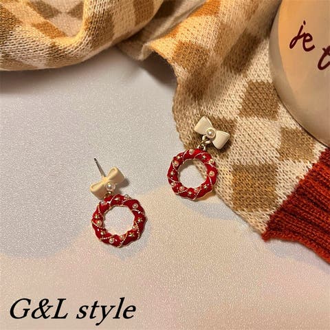 G&L Style（ジーアンドエルスタイル） | リボンモチーフサークルピアス　9694