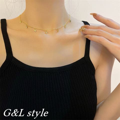 G&L Style（ジーアンドエルスタイル） | トライアングルモチーフストーンネックレス　9857
