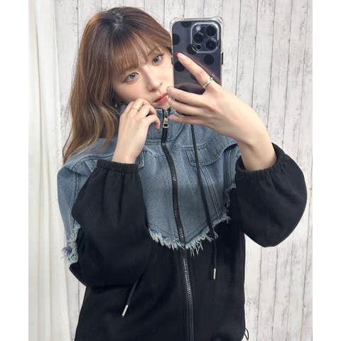 GORGE （ｺﾞｰｼﾞ） | 《デニム切り替え×フード付き》ブルゾン／秋冬春／全２色