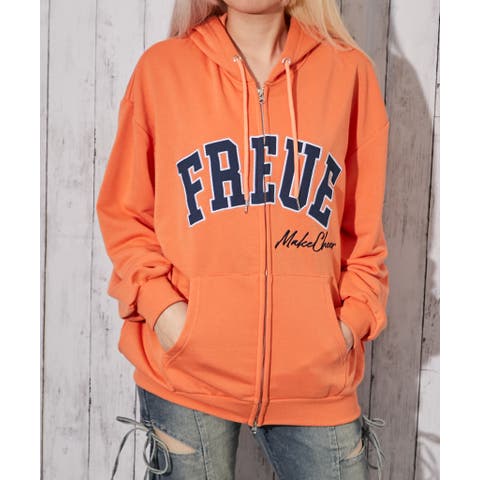 GORGE （ｺﾞｰｼﾞ） | 《カレッジロゴ刺繍》ＺＩＰパーカー／ビッグシルエット／春秋／全３色