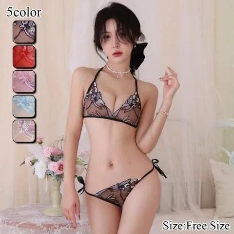 GRAXIA（グラシア） | 透けているほどもっと「知りたくなる」刺しゅうチュールブラ・ショーツセット(セクシーランジェリー)