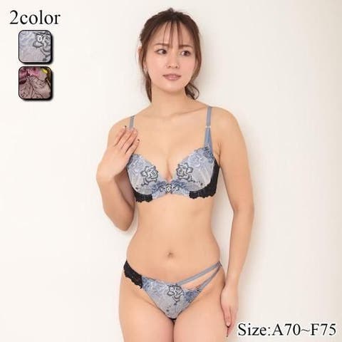 GRAXIA（グラシア） | レースと刺しゅうがセンシュアルなブルーミングブラ・ショーツセット（ブラセット）