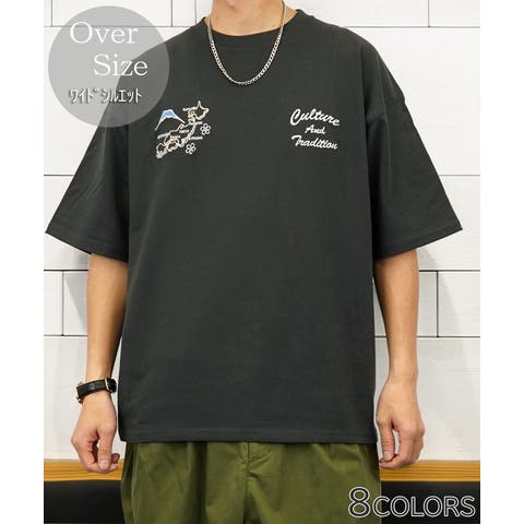 GROOVY STORE（グルービーストア） | 【2種のﾃﾞｻﾞｲﾝ】Tシャツ半袖 ｵｰﾊﾞｰｻｲｽﾞ #刺繍 #ﾊﾞｯｸﾌﾟﾘﾝﾄ #ｽﾄﾘｰﾄ