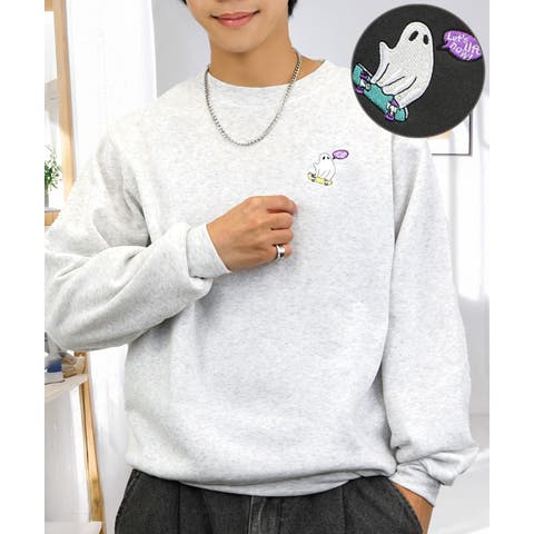 GROOVY STORE（グルービーストア） | 【刺繍】裏起毛 ワンポイント スウェット トレーナー