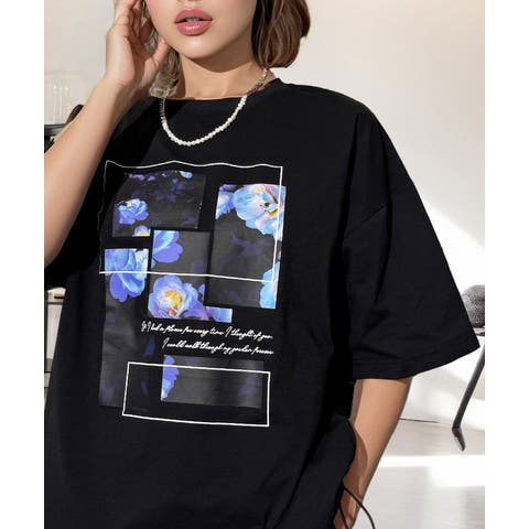 GROOVY STORE（グルービーストア） | ルーズフィット グラフィック 半袖Tシャツ 短丈可能 ドロスト