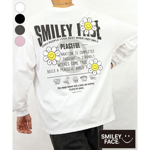 GROOVY STORE（グルービーストア） | 2種のﾃﾞｻﾞｲﾝ【SMILEY FACE】ロンTオーバーサイズ #グラフィック Tシャツ