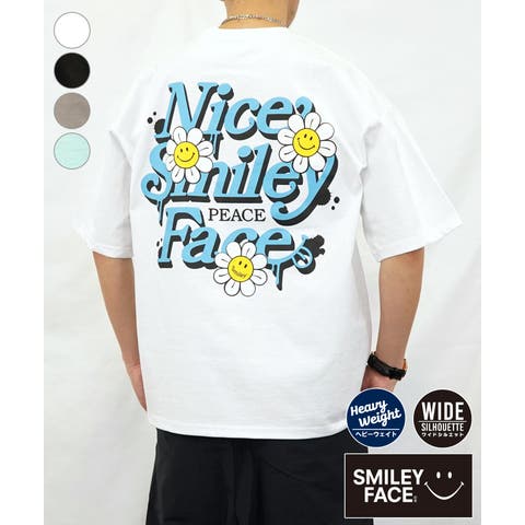 GROOVY STORE（グルービーストア） | 【SMILEY FACE】Tシャツ半袖 ｵｰﾊﾞｰｻｲｽﾞ 刺繍 ポケット ﾊﾞｯｸﾌﾟﾘﾝﾄ スマイル　＃グラフィック Tシャツ