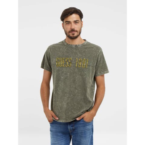 G/FORE ジーフォアメンズTシャツsizeL　グリーン G/FORE ジーフォア Lサイズ モックネックT-シャツ 黒(炭黒)色
