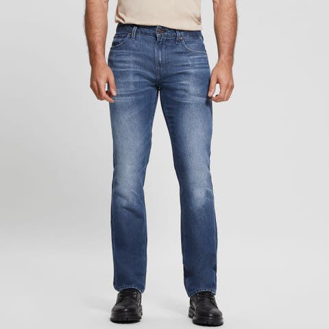 GUESS【MEN】（ゲス） | [GUESS] Eco Angels Linen-Blend Straight Jeans デニムパンツ ジーンズ
