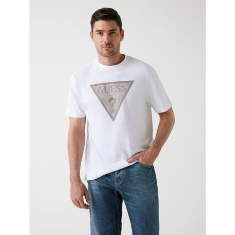 GUESS【MEN】（ゲス） | [GUESS] Crew Neck Short Sleeves Triangle Logo Tee 半袖ロゴTシャツ