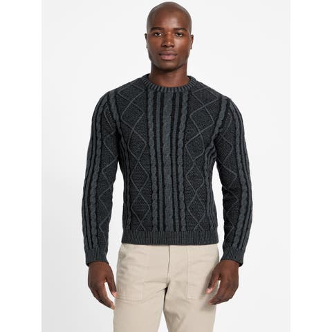 GUESS【MEN】（ゲス） | [GUESS] Long Sleeves Crew Neck Cable Stitch Adrian Sweater ニット セーター