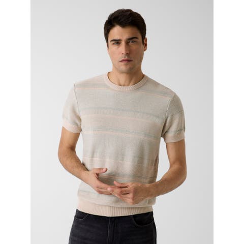 GUESS【MEN】（ゲス） | [GUESS] LUDO Stitched Stripes Sweater ニット サマーニット