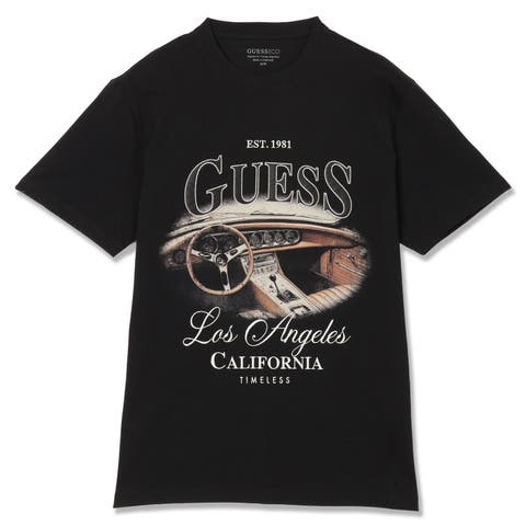GUESS【MEN】（ゲス） | [GUESS] Short Sleeves Crew Neck Satin Patch Tee