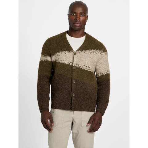 GUESS【MEN】（ゲス） | [GUESS] Long Sleeves V-neck Jacquard Kane Cardigan カーディガン